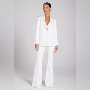 Nadine Merabi Kira White Blazer & Pants Set XS/S Never Worn